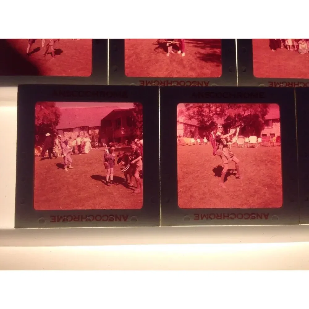 Lot 10 Vtg 1940s Halloween Costume Party Anscochrome Photographs Color Slides